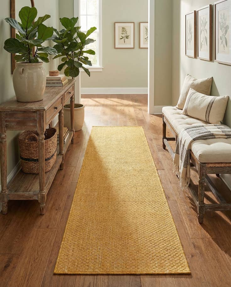 Detail image of 2' x 8' Easy-Clean Solid Indoor / Outdoor Runner Rug