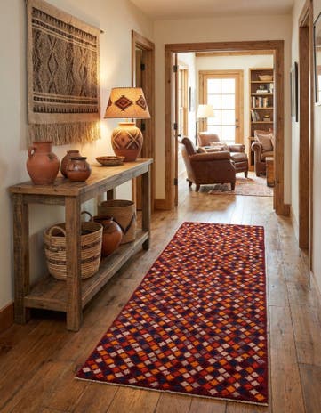 2' 9 x 9' 5 Hand Knotted Balouch Wool Runner Rug