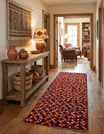 2' 9 x 9' 5 Hand Knotted Balouch Wool Runner Rug
