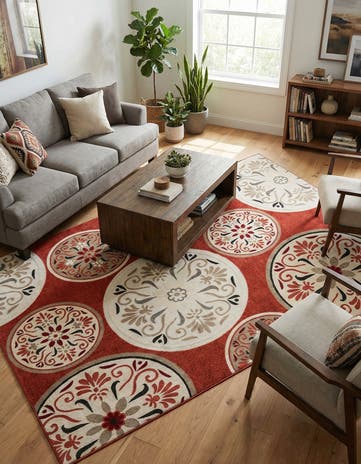 10' x 14' 1 Easy-Clean Modern Indoor / Outdoor Rug