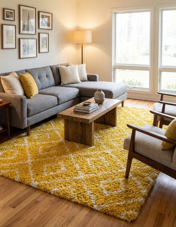 10' x 13' Lattice Shag Rug