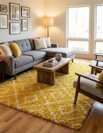 10' x 13' Lattice Shag Rug