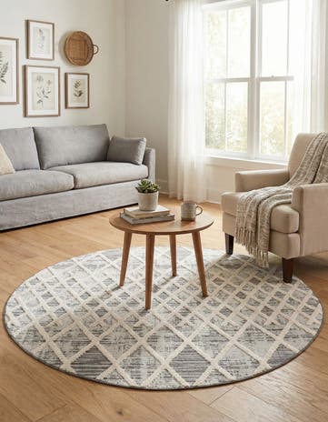 Gray Arlo Round Rug