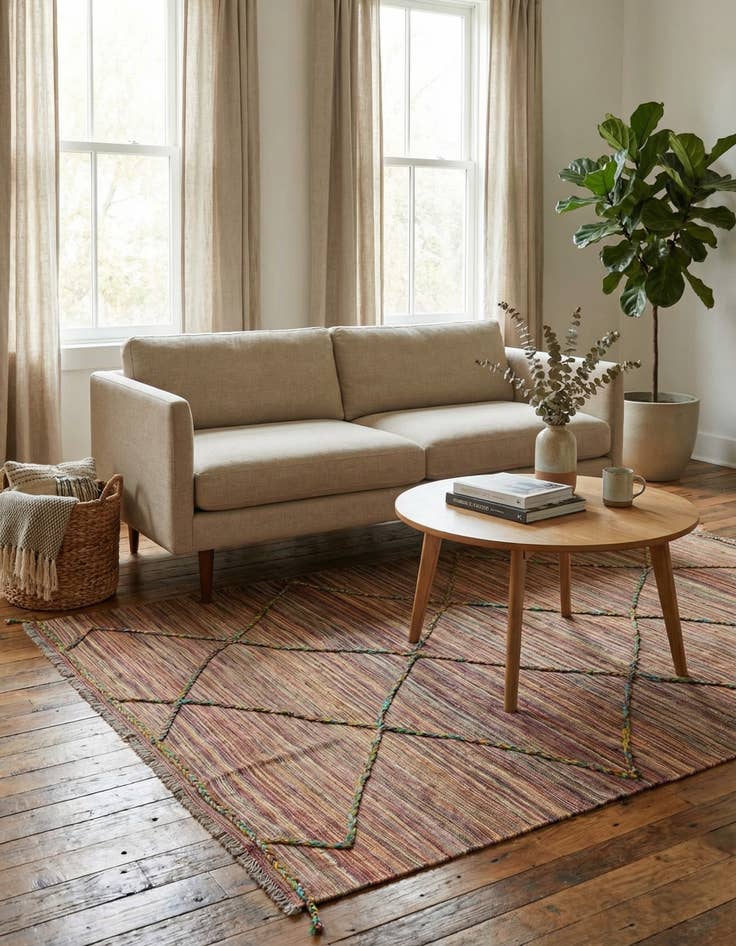 Detail image of 5' 4 x 7' 11  Hand Knotted Moroccan Wool Rug