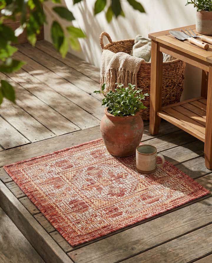 1' 4 x 1' 4 Easy-Clean Traditional Indoor / Outdoor Sample Rug