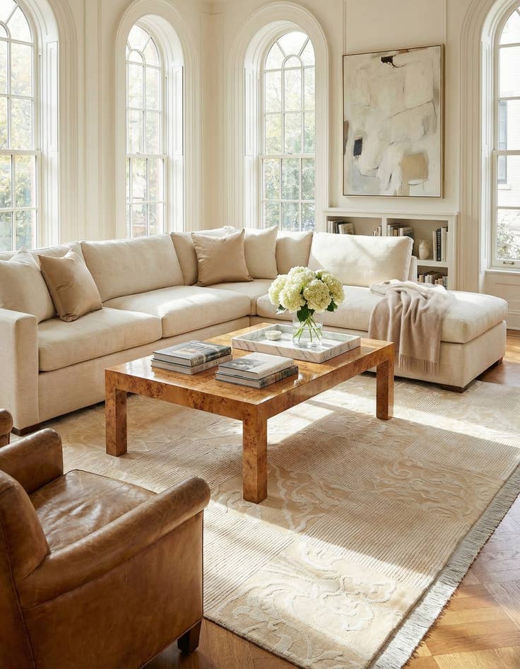 Detail image of 6' 9 x 10' 1  Hand Knotted Darya Wool Rug