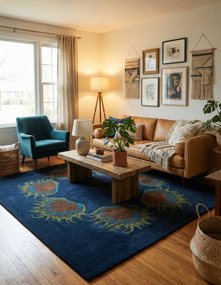 Detail image of 7' 5 x 7' 7 Luna Square Rug