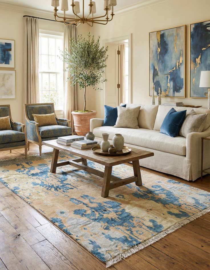 Detail image of 5' x 8' 1  Hand Knotted Darya Rug