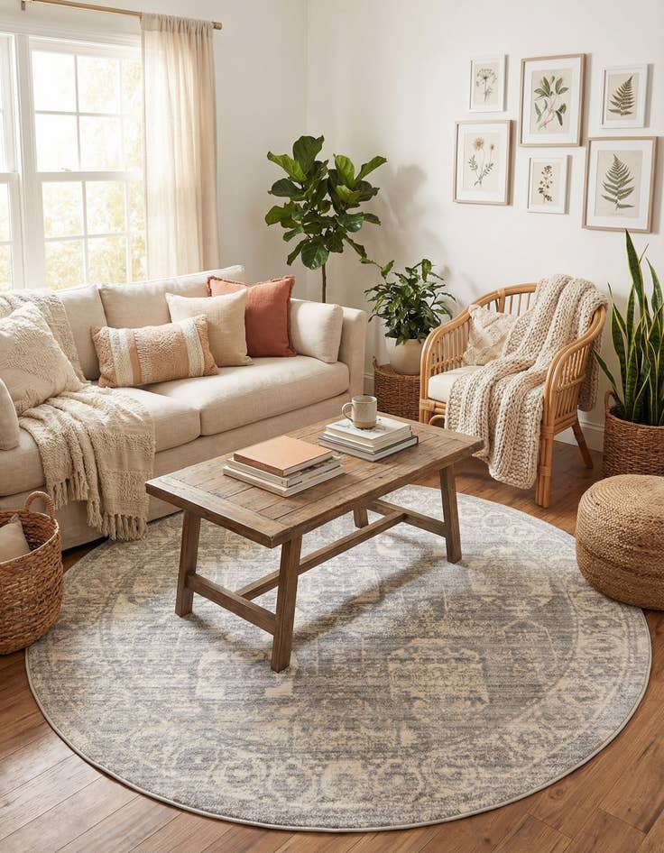 Detail image of 5' 2 x 5' 2 Lola Round Rug