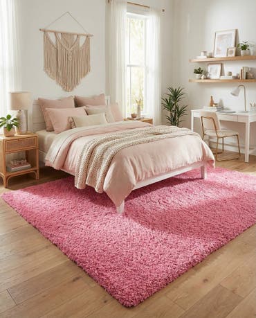  7' 10 x 7' 10 Solid Shag Square Rug