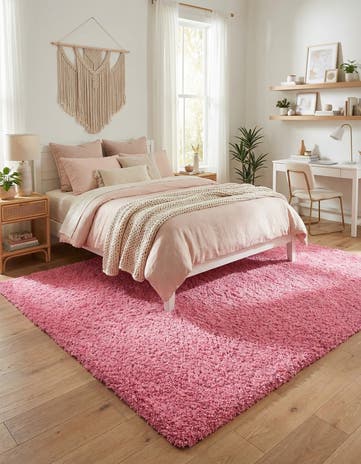 7' 10 x 7' 10 Solid Shag Square Rug