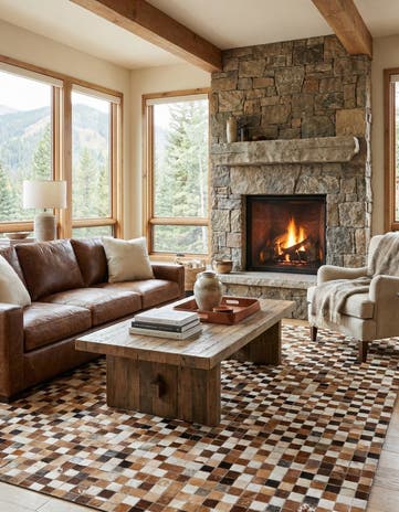 5' 1 x 7' 11 Cowhide Stocks Rug