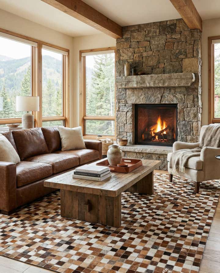 5' 1 x 7' 11 Cowhide Stocks Rug