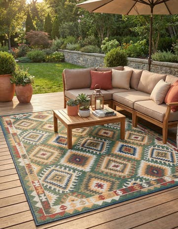 9' x 12' Easy-Clean Baja Indoor / Outdoor Rug