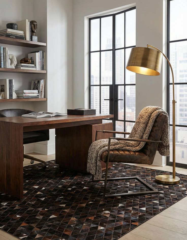 Detail image of  7' 11 x 9' 8 Cowhide - Patchwork Rug