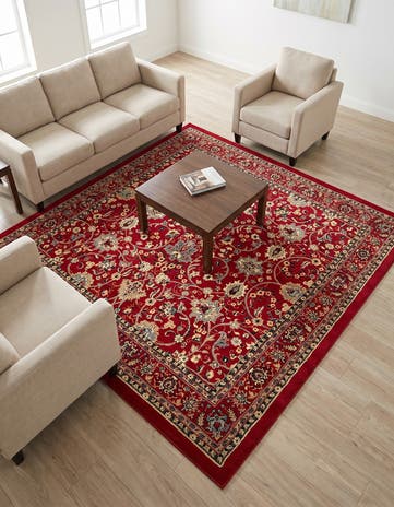 Red Yasmin Square Rug
