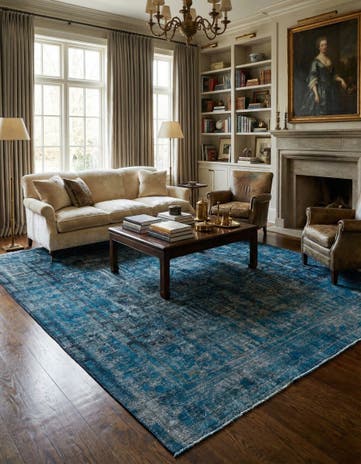 9' 7 x 12' 6 Hand Knotted Ultra Vintage Persian Wool Rug