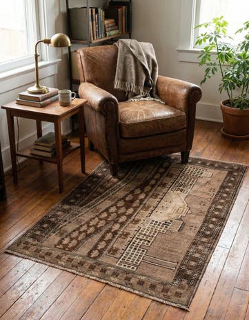 3' x 4' 4 Hand Knotted Ultra Vintage Persian Wool Rug