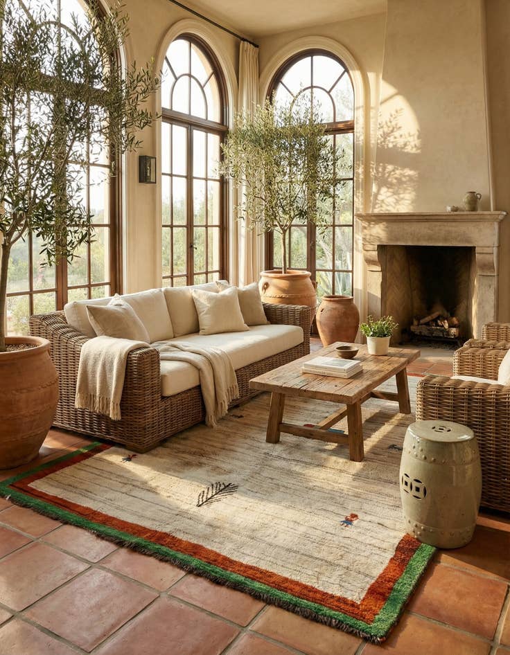 Detail image of  7' 6 x 10' 4  Hand Knotted Shiraz-Gabbeh Persian Wool Rug