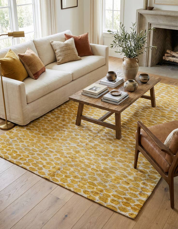 Detail image of 5' 10 x 8' 10  Hand Knotted Moroccan Wool Rug