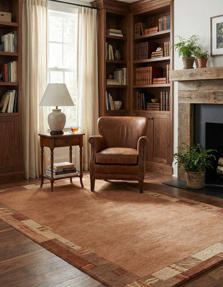 Detail image of 2' 4 x 4' 7  Hand Knotted Nepal Wool Rug