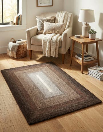Brown Ombre Wool Rug