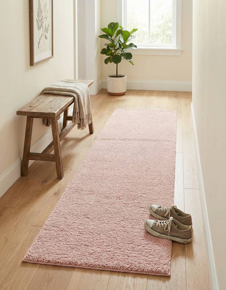 Detail image of  2' 2 x 6' 7 Solid Frieze Runner Rug