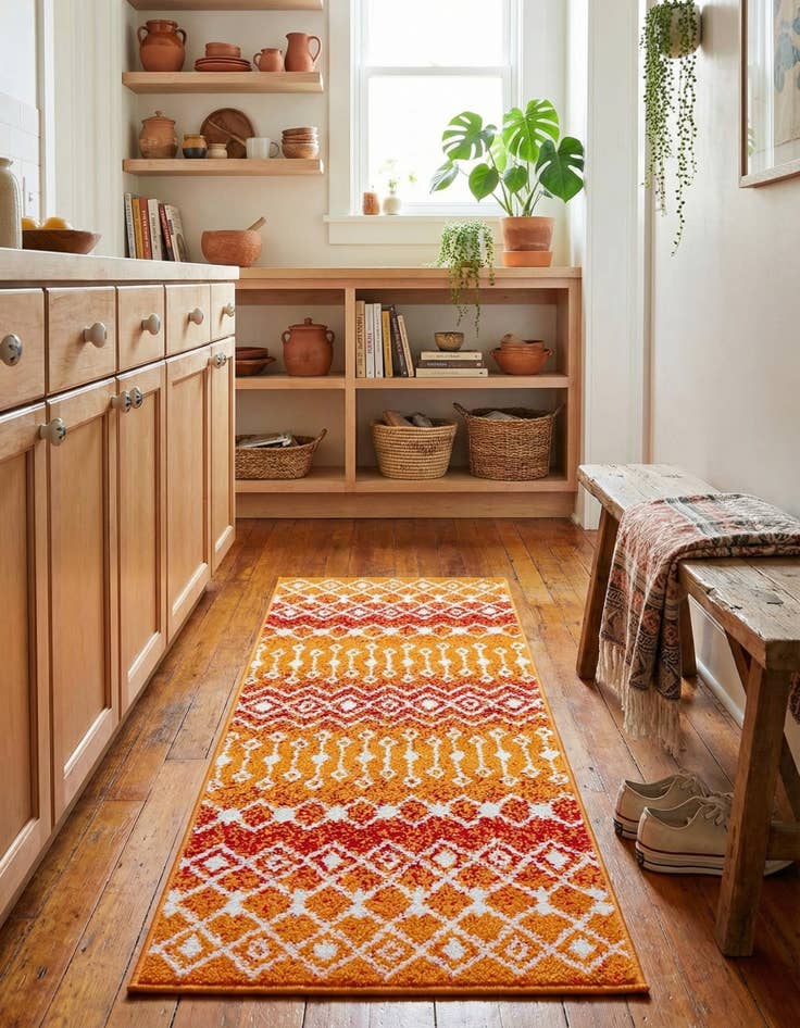 Detail image of  2' x 5' Moroccan Trellis Runner Rug