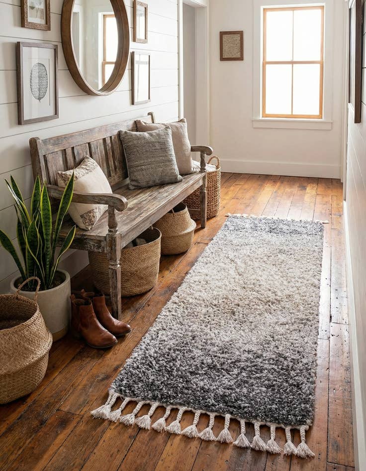 Detail image of  2' 7 x 8' 2 Athena Shag Runner Rug