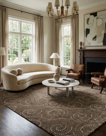 7' 9 x 9' 11 Modern Manshu Wool Rug