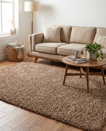  5' 3 x 8' Solid Shag Rug