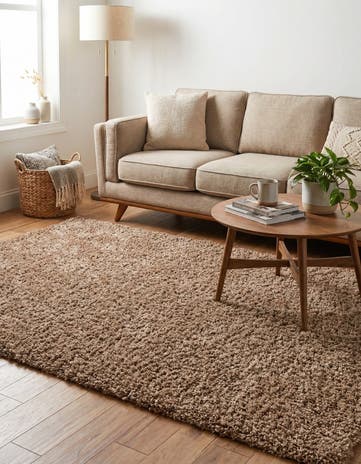 5' 3 x 8' Solid Shag Rug