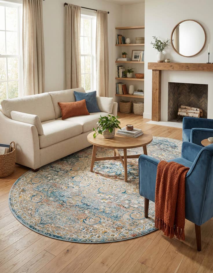 Detail image of 5' 3 x 8' Newport Oval Rug