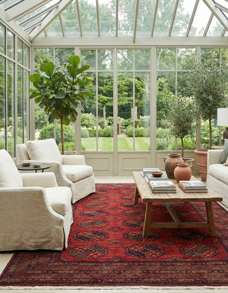 Detail image of 8' 4 x 11' 5 Ersari Afghan Wool Rug