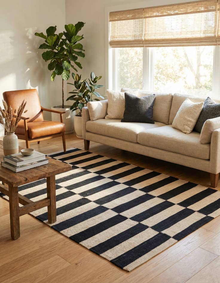 Detail image of 2' 8 x 3' 10  Hand Woven Kilim Modern Wool Rug