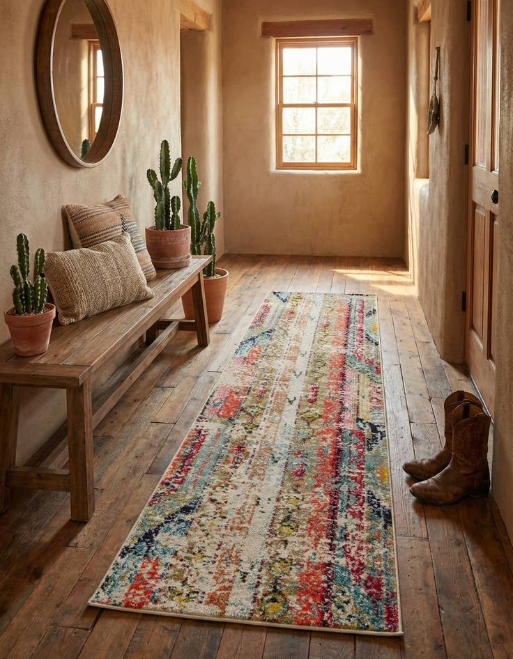 Detail image of  2' x 7'  Washable Mesa Runner Rug