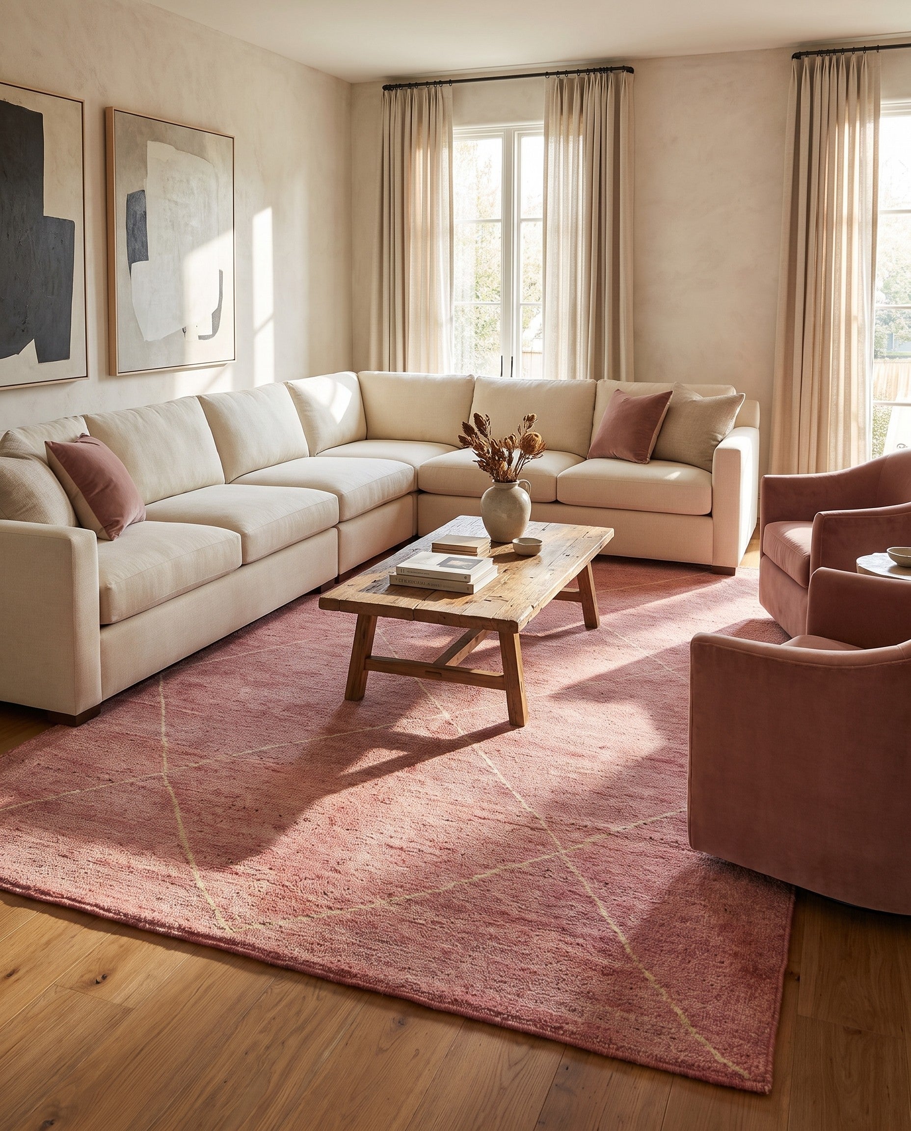 5' 7 x 8' 5 Hand Knotted Darya Wool Rug
