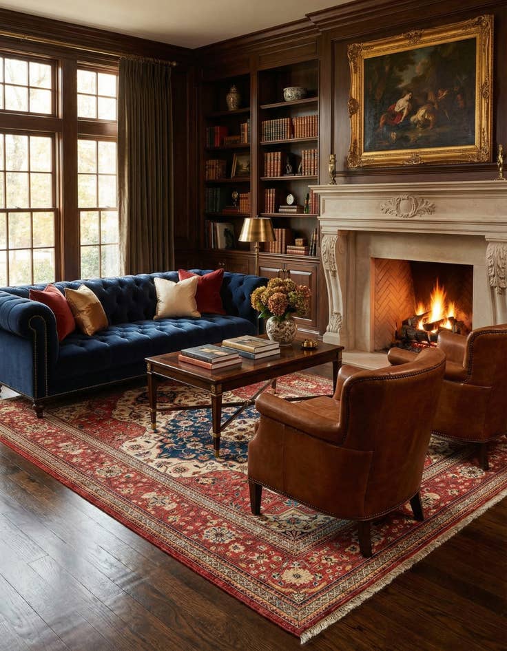 Detail image of 6' 8 x 8' 1  Hand Knotted Ariana Ziegler Oriental Rug