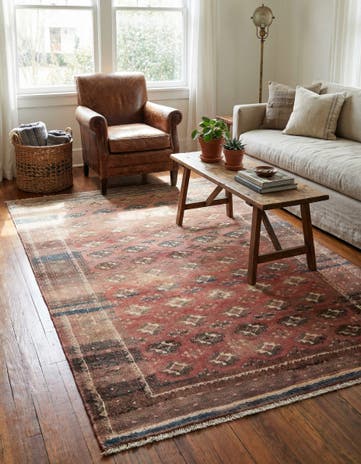 3' 9 x 6' 5 Hand Knotted Ultra Vintage Persian Wool Rug