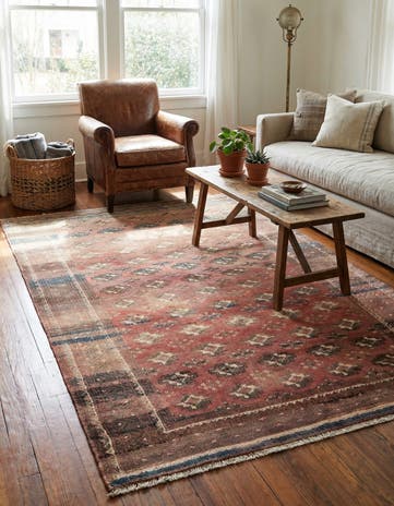 3' 9 x 6' 5 Hand Knotted Ultra Vintage Persian Wool Rug