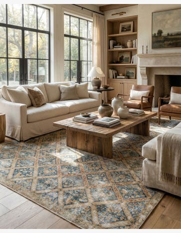 7' 3 x 11' 4 Hand Knotted Ultra Vintage Persian Wool Rug