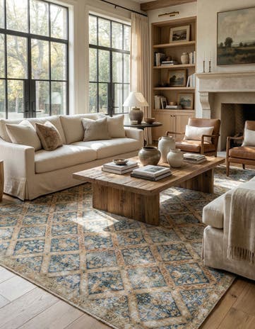 7' 3 x 11' 4 Hand Knotted Ultra Vintage Persian Wool Rug