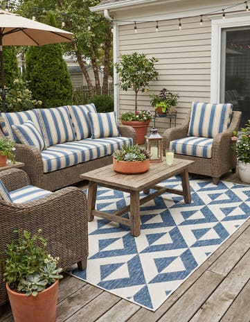 6' x 9' Easy-Clean Jill Zarin Napa Indoor / Outdoor Rug