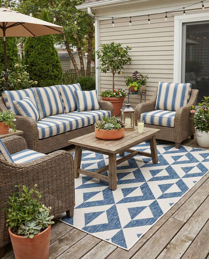6' x 9' Easy-Clean Jill Zarin Napa Indoor / Outdoor Rug