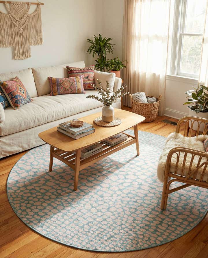 6' 7 x 6' 7 Easy-Clean Jill Zarin Cape Town Indoor / Outdoor Round Rug