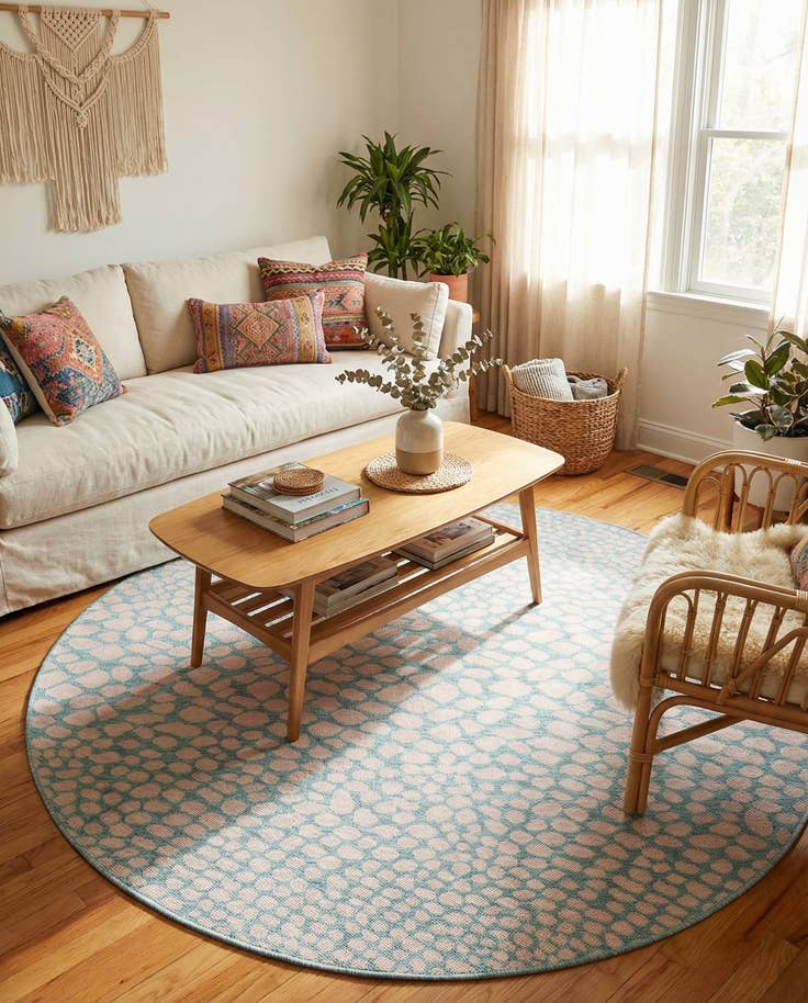Detail image of 6' 7 x 6' 7 Easy-Clean Jill Zarin Cape Town Indoor / Outdoor Round Rug