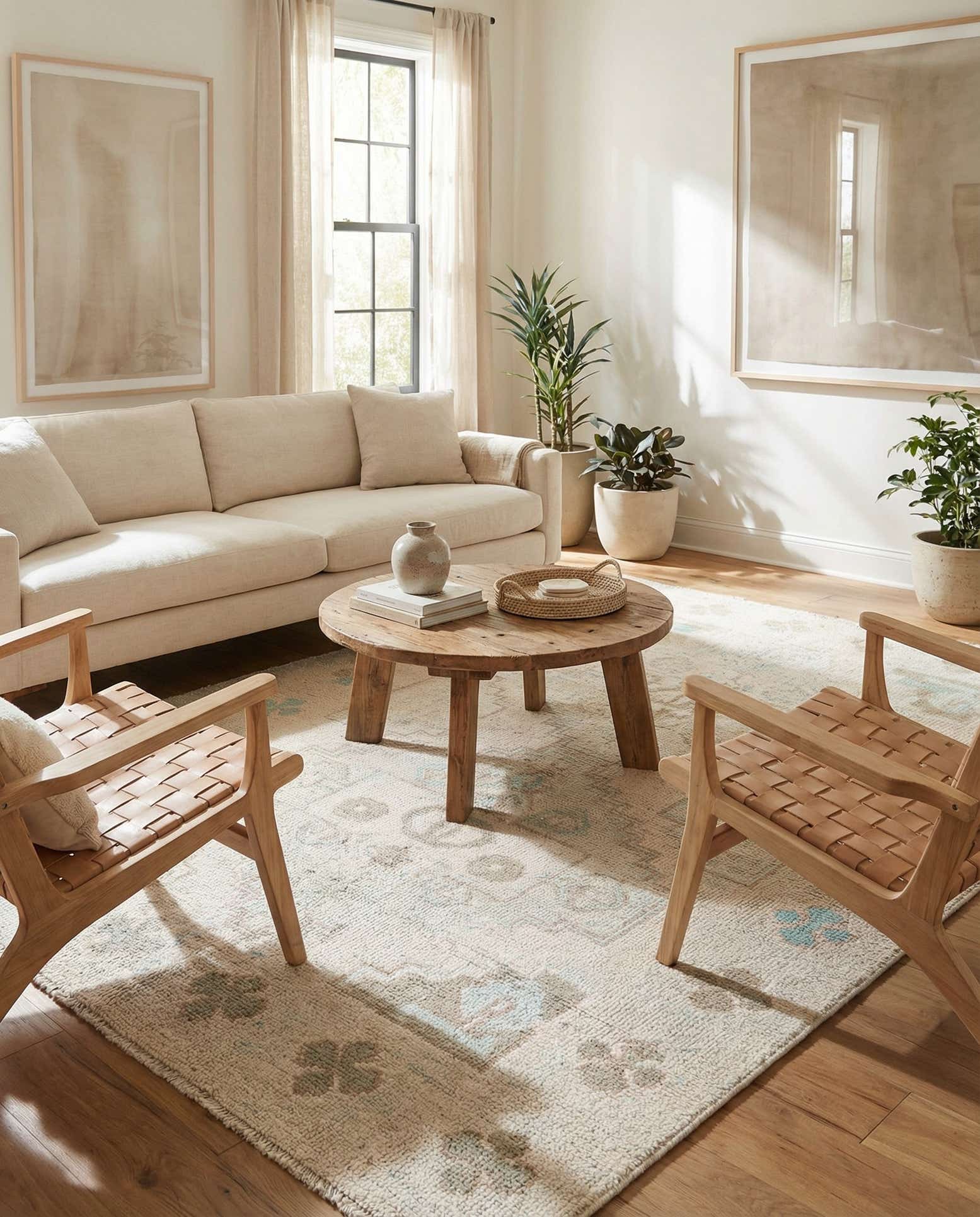 5' 9 x 9' Hand Knotted Moroccan Wool Rug
