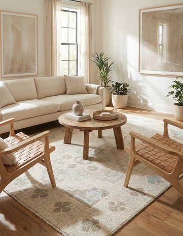 5' 9 x 9' Hand Knotted Moroccan Wool Rug