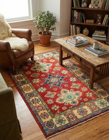 2' 7 x 4' 1 Hand Knotted Kazak Rug