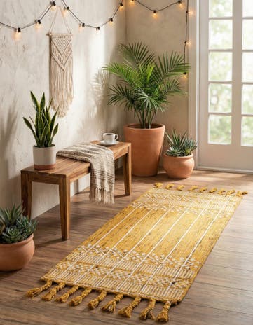 2' 2 x 5' 1 Easy-Clean Eco Bohemian Indoor / Outdoor Runner Rug